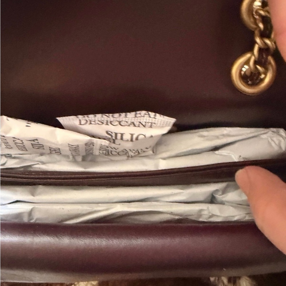 Coach Tabby 20, Black Currant, Quilted Leather Shoulder Bag with Gold Chain - Picture 3 of 3